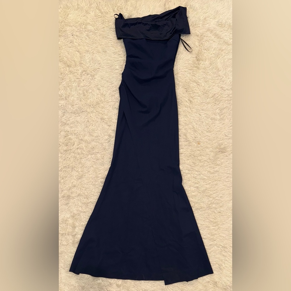 NEW Chiara Boni La Petite Robe Koppany Ruched Off the Shoulder Gown Sz 42 US 6 - Picture 4 of 11